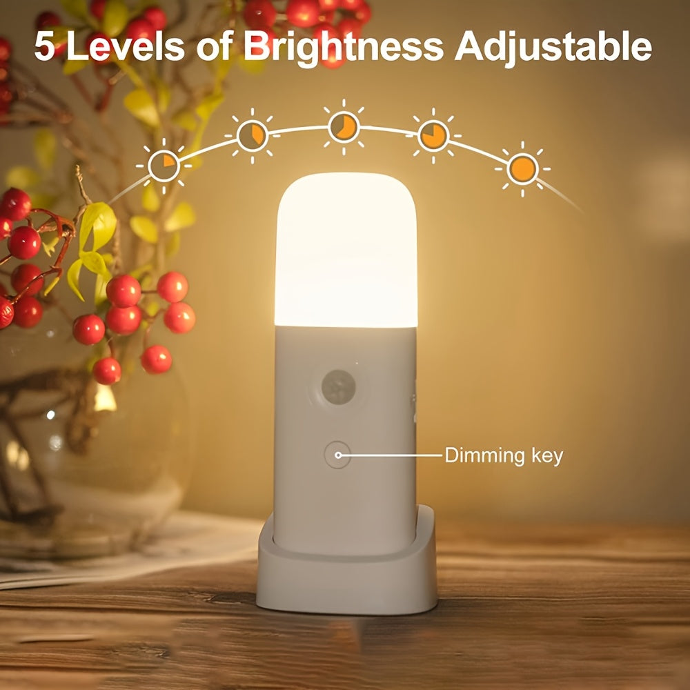 Lampe de nuit à détection de mouvement LED, 1 pc, USB rechargeable — Monptitlou Image