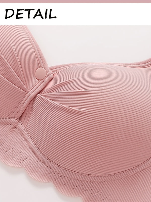 Soutien-gorge de maternité et d'allaitement élégant, couleur unie