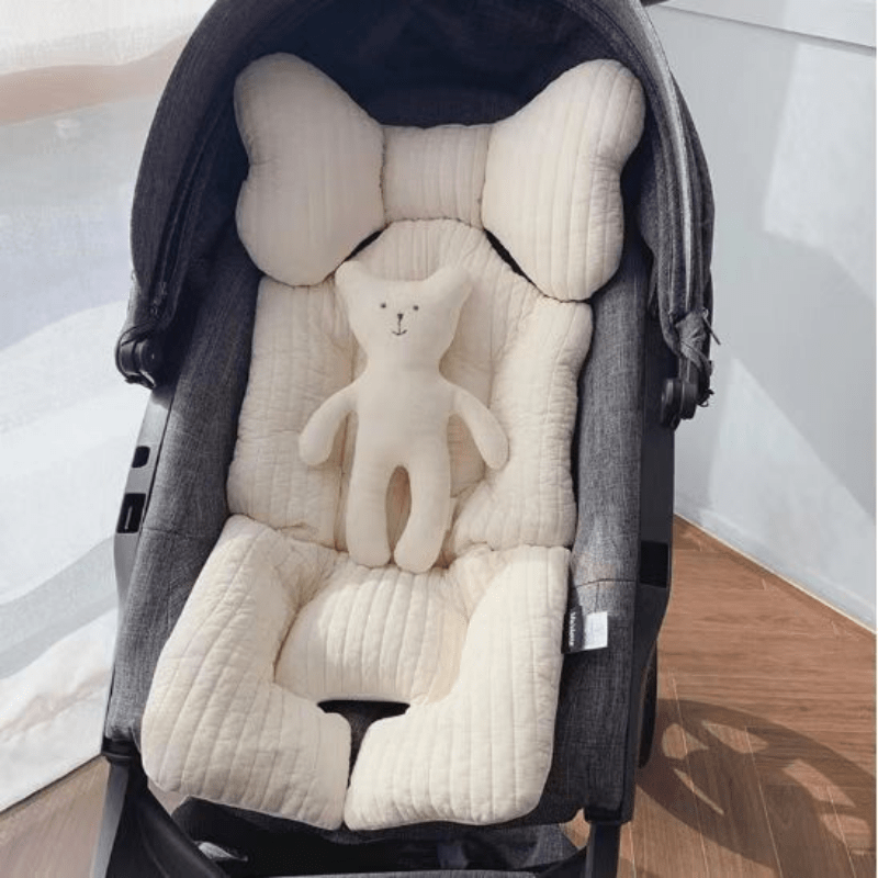 Nouveau Coussin de Siège en Coton pour Poussette Enfant Style Ins — Monptitlou Image