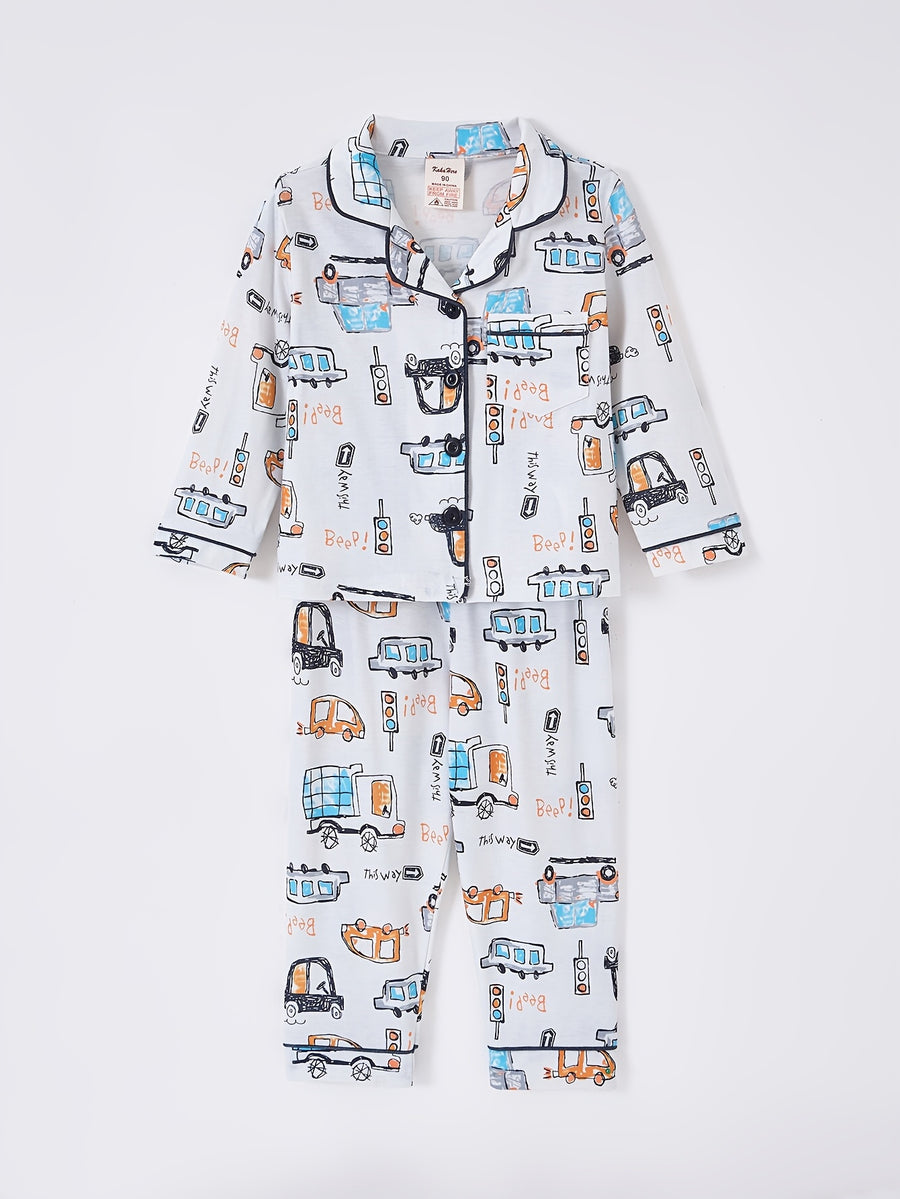 Ensemble de pyjama dinosaure pour garçon, 2 ensembles/4 pièces — Monptitlou