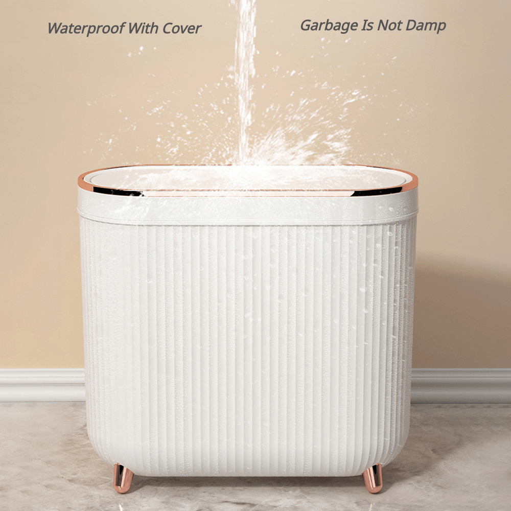 Nouvelle Poubelle de Luxe 12L à Pédale pour Salle de Bain, Cuisine — Monptitlou