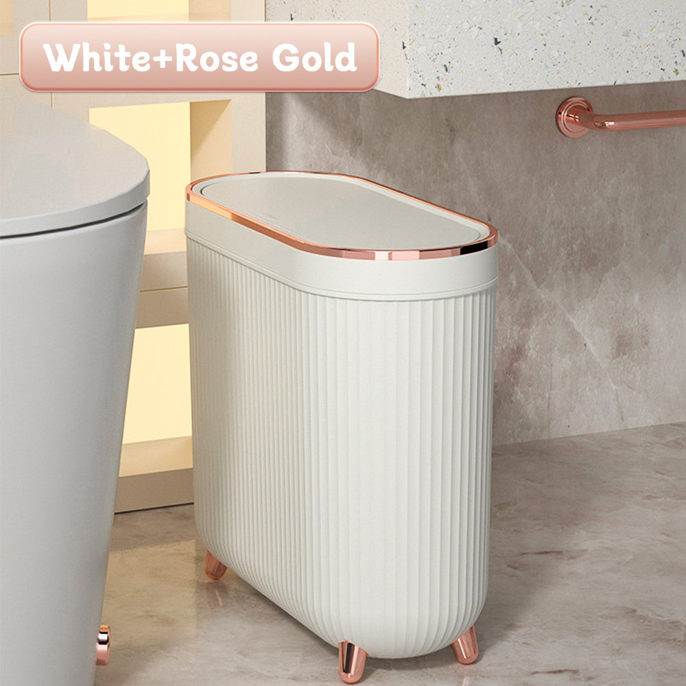 Nouvelle Poubelle de Luxe 12L à Pédale pour Salle de Bain, Cuisine — Monptitlou