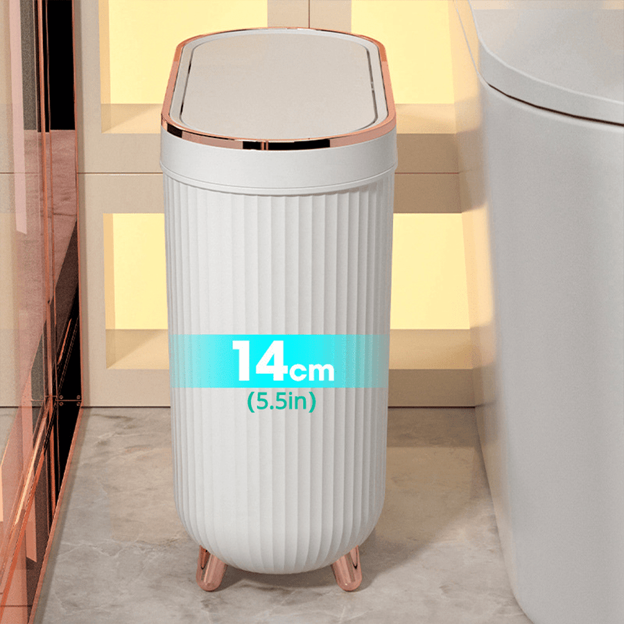 Nouvelle Poubelle de Luxe 12L à Pédale pour Salle de Bain, Cuisine — Monptitlou
