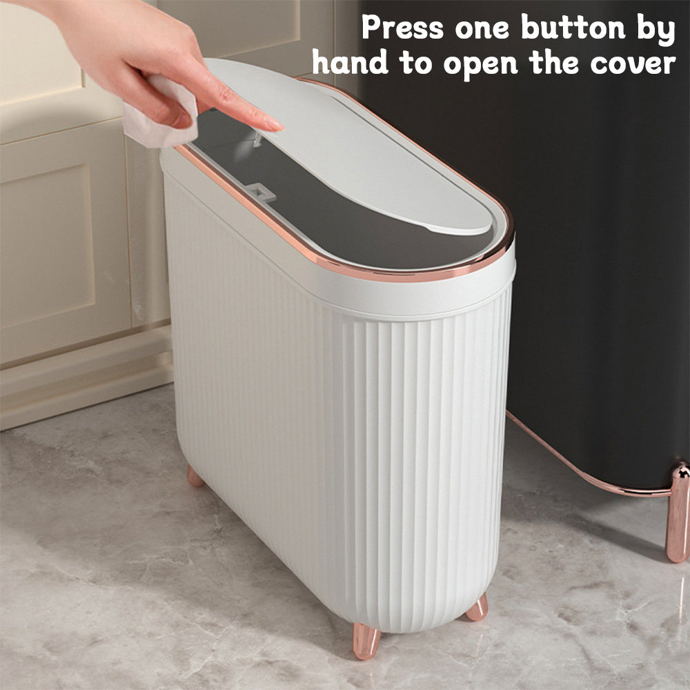 Nouvelle Poubelle de Luxe 12L à Pédale pour Salle de Bain, Cuisine — Monptitlou
