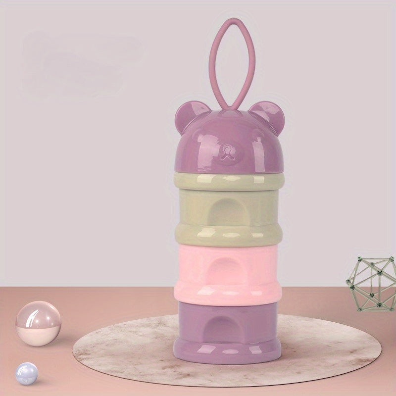 Boîte de rangement alimentaire multifonction pour bébé, boîte à poudre de lait portable à quatre couches, conteneur à po