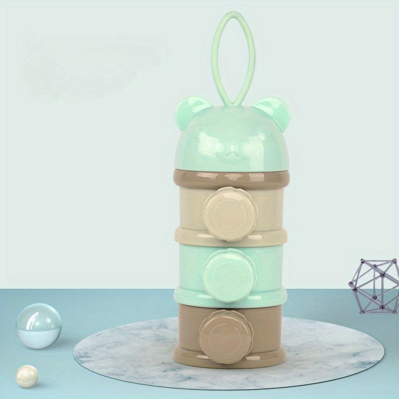 Boîte de rangement alimentaire multifonction pour bébé, boîte à poudre de lait portable à quatre couches, conteneur à po