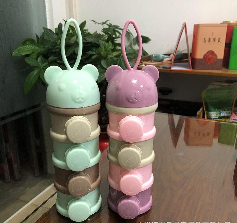Boîte à Lait en Poudre Portable pour Bébé à Quatre Étages — Monptitlou
