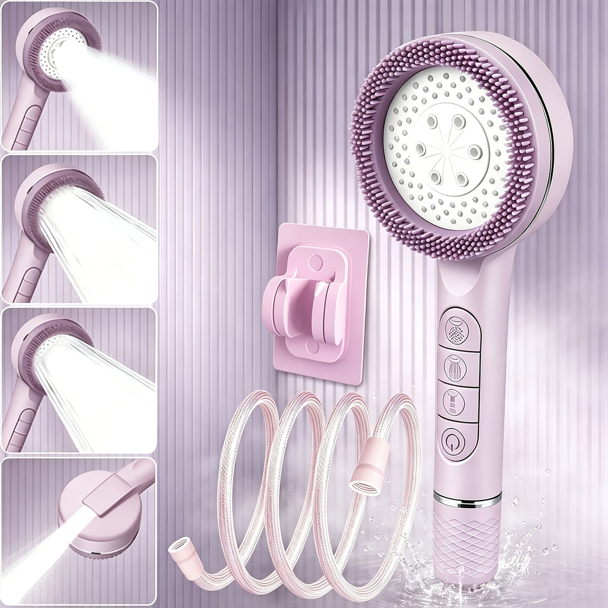 [Douche portable multi-modes] Ensemble de Douche Portative Violet avec — Monptitlou Image