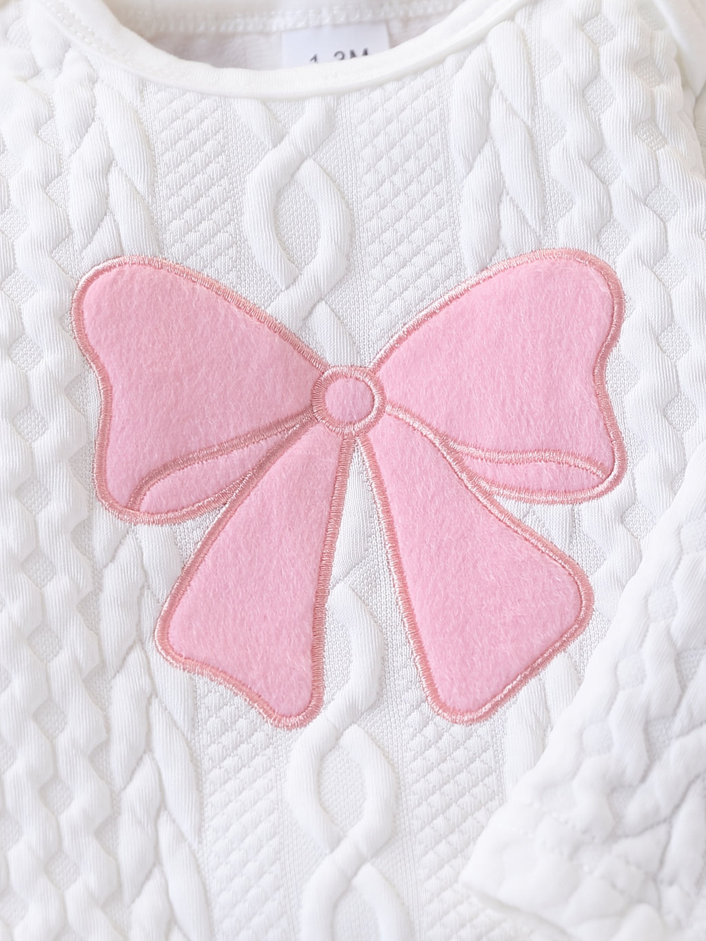 Grenouillère bébé tricotée jacquard, à pieds — Monptitlou