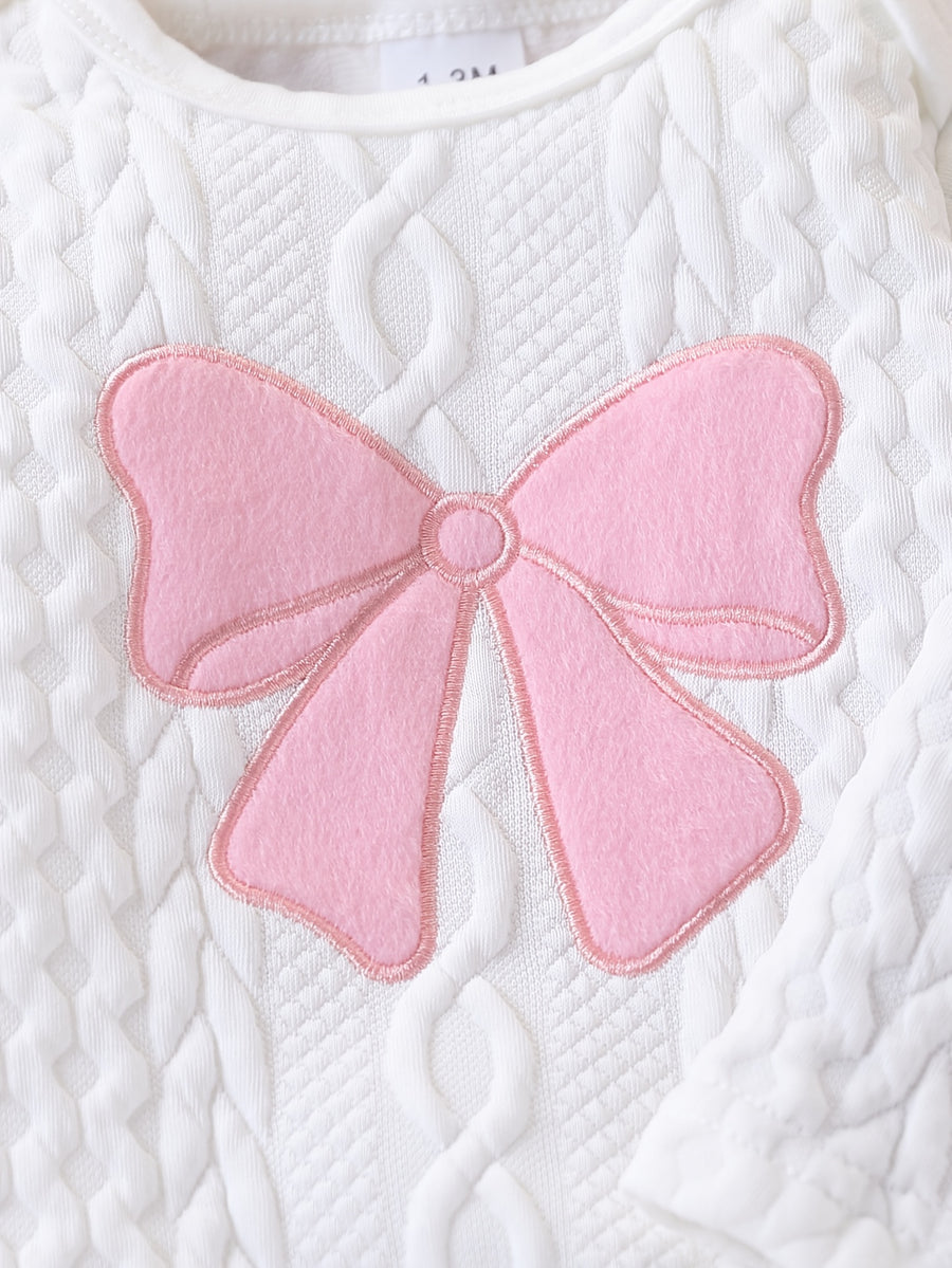 Grenouillère bébé tricotée jacquard, à pieds — Monptitlou