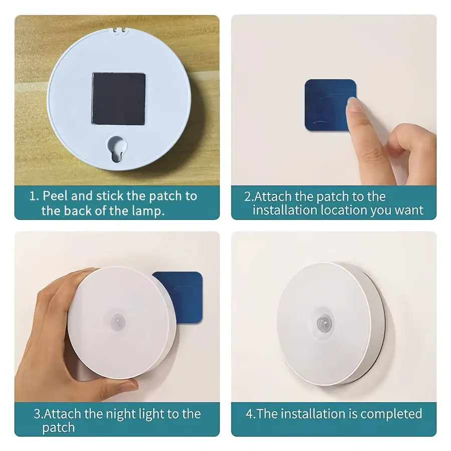 Lampe Murale à Détecteur de Mouvement, Veilleuse LED Rechargeable — Monptitlou