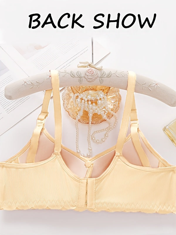 Soutien-gorge de maternité et d'allaitement élégant, couleur unie — Monptitlou