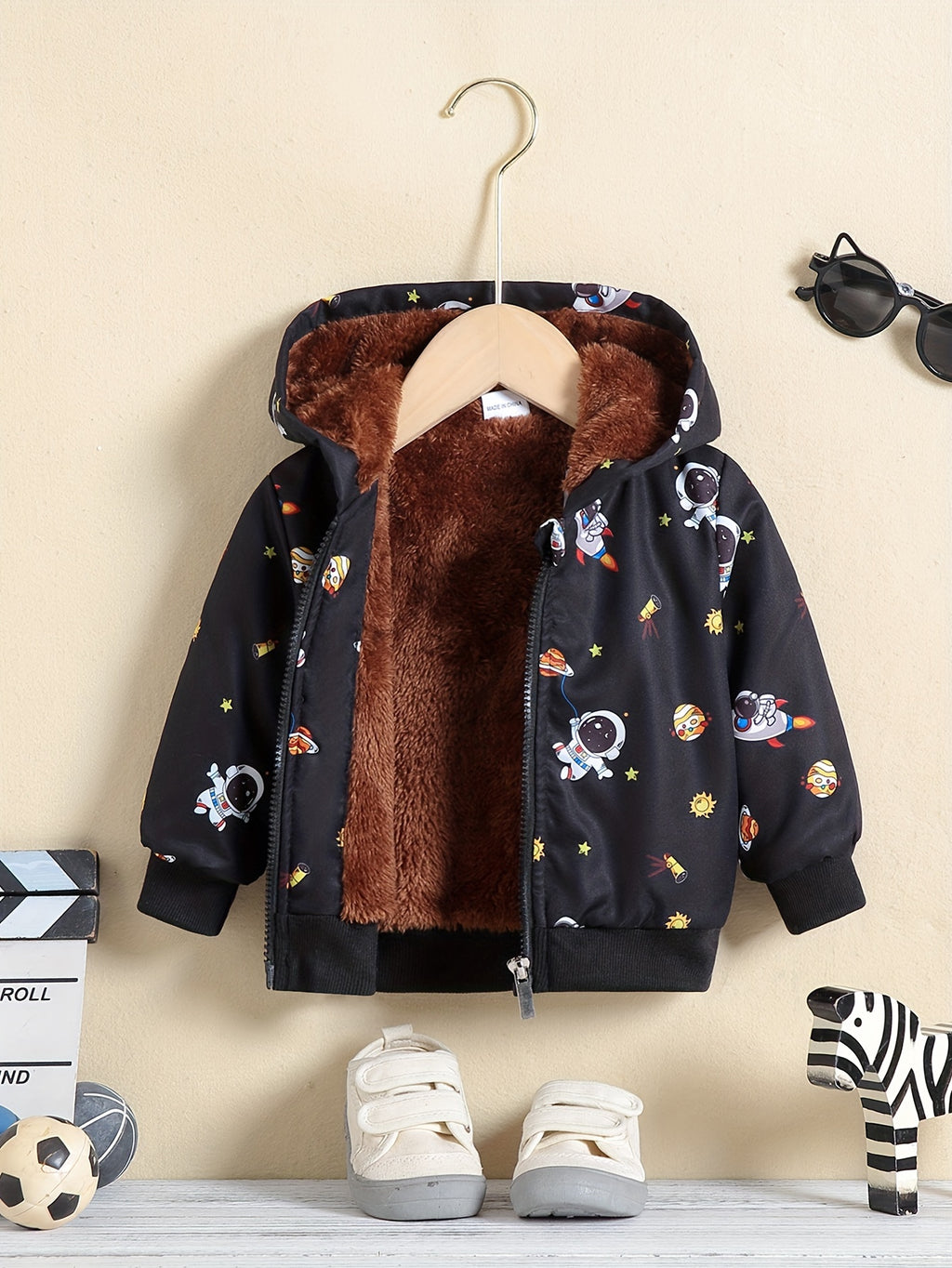 Veste à capuche doublée en polaire — Monptitlou
