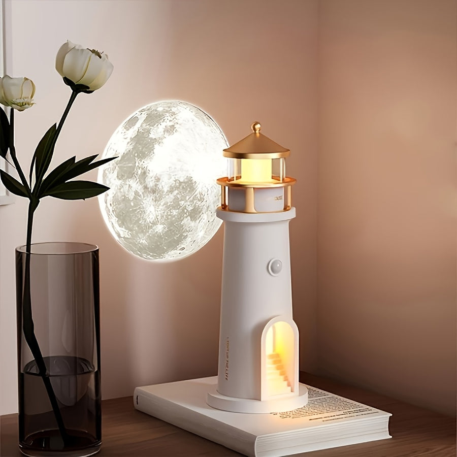 [Cadeau de fête idéal] 1 pc Projecteur Phare Lune Lampe de Nuit avec — Monptitlou