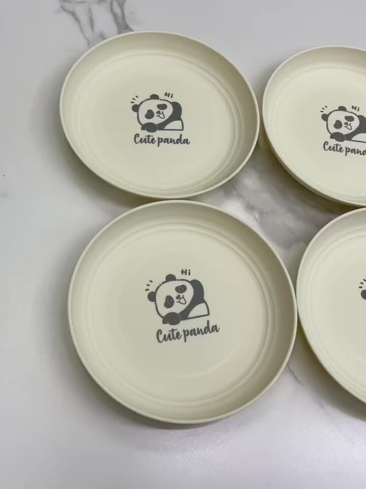 2/5/10pcs, Assiette à diner ronde et crémeuse en plastique, 19.81 cm, photo 13