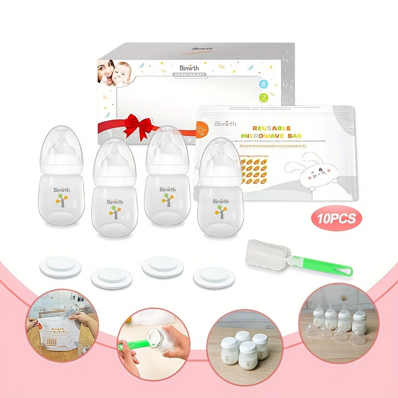 180Ml - Set combiné multi-usage - Biberon blanc - 10 pièces — Monptitlou