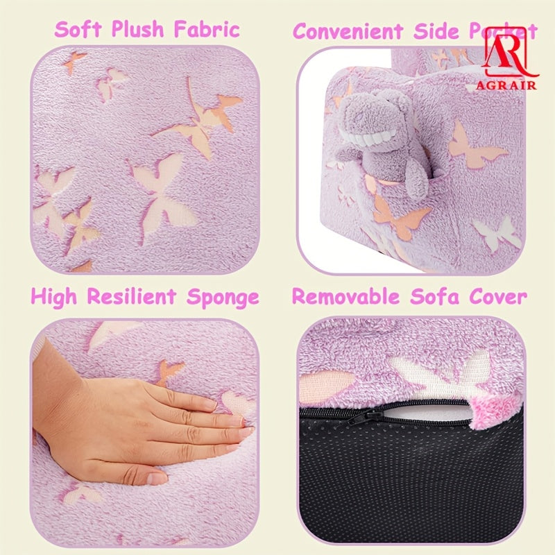 Canapé-lit pliable 2 en 1 pour enfants, tissu flanelle doux