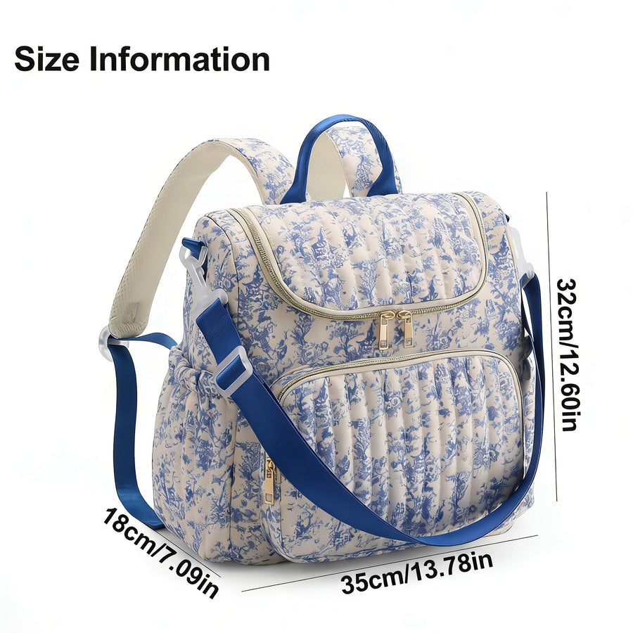 [Essentiel pour parents] Sac à langer à dos floral pour maman et papa — Monptitlou