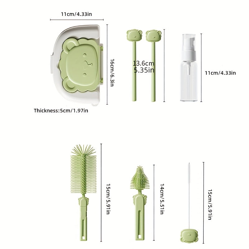 Comprenant un brosse à biberon, une brosse à tétine — Monptitlou