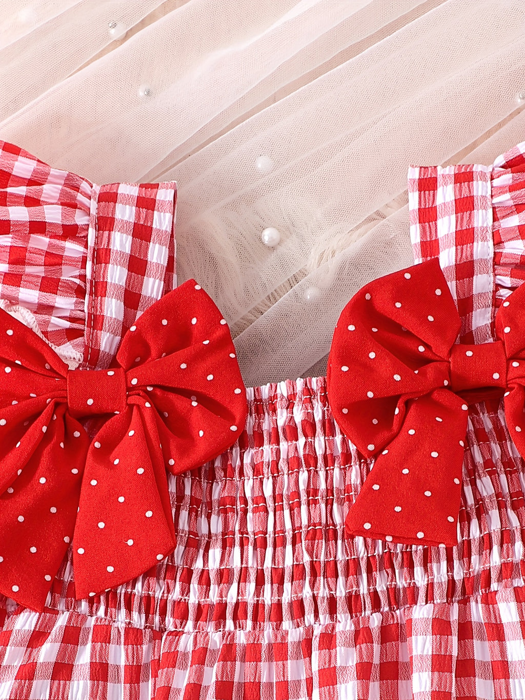 Ensemble 2 pièces pour bébé fille : Haut à col à volants imprimé fraise — Monptitlou