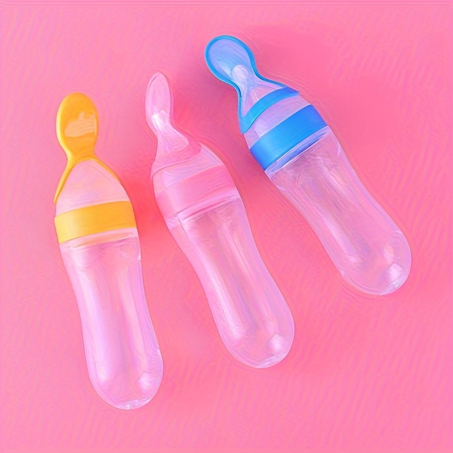Distributeur de nourriture pour bébé en silicone avec cuillère — Monptitlou