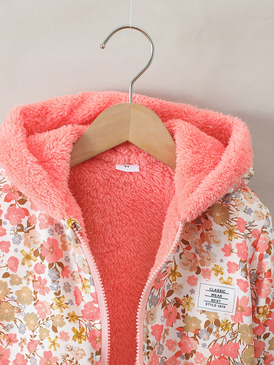 Veste cardigan zippée à capuche à manches longues réversible