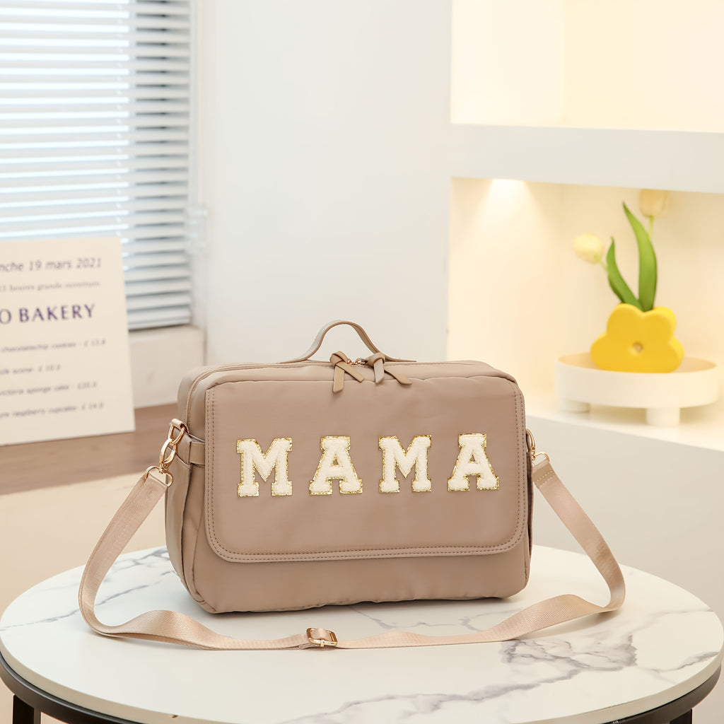 Sac parental 1 pièce MAMA avec lettres brodées, grande capacité — Monptitlou