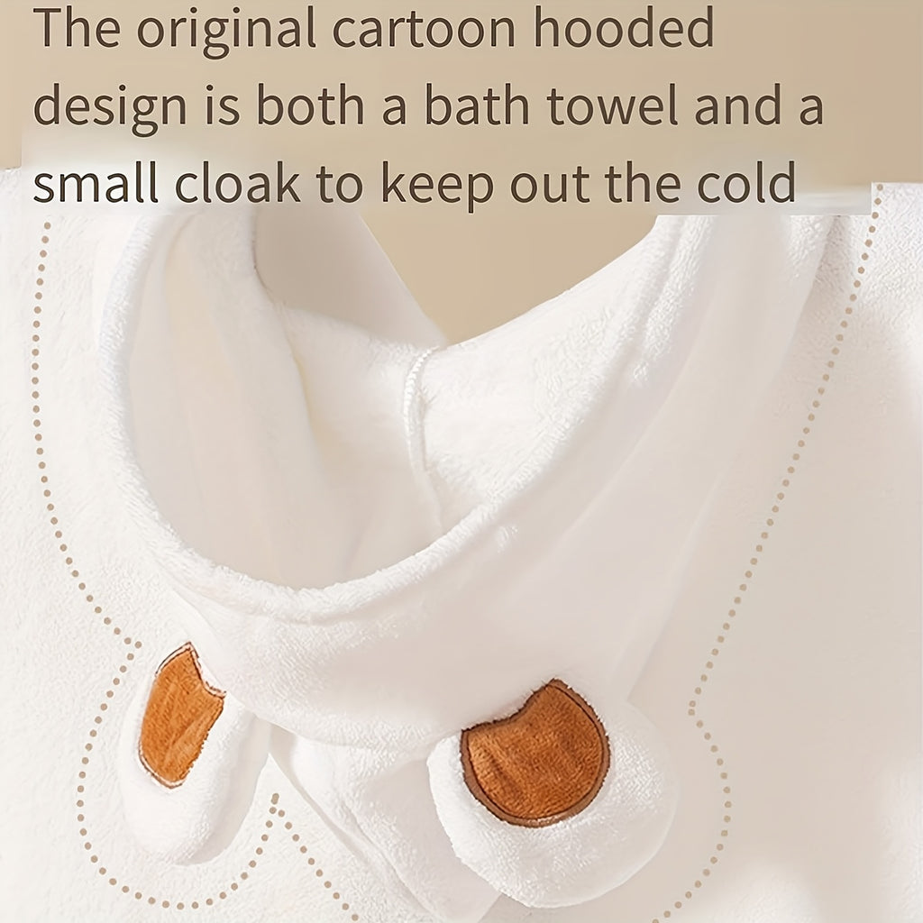 Serviette de bain enfant brodée, motif animaux — Monptitlou
