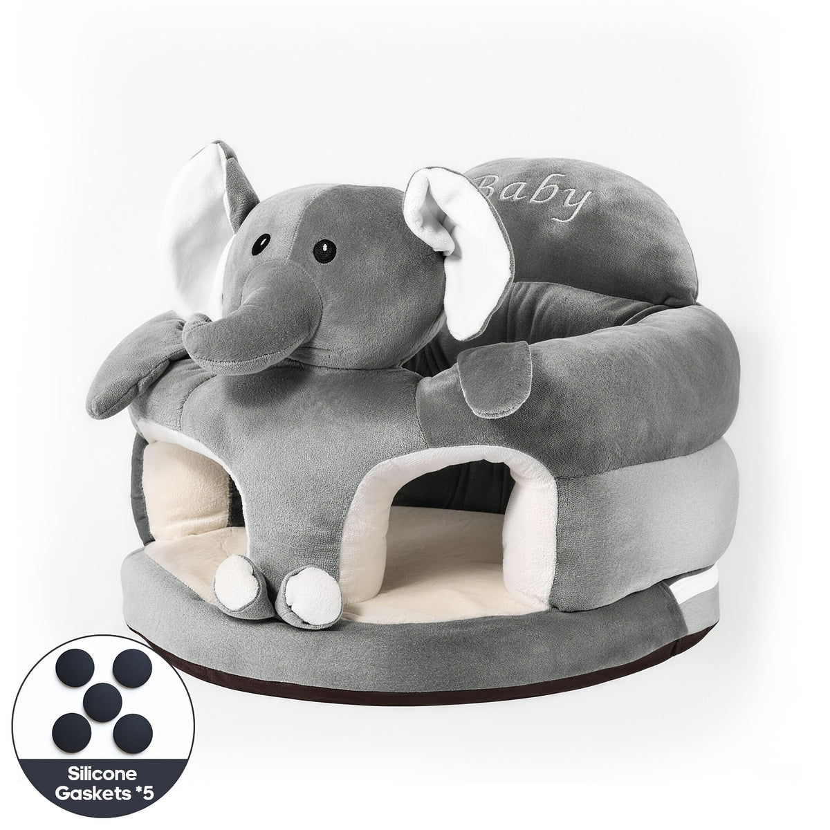 Siège d'appoint ergonomique pour bébé aspect ours/éléphant — Monptitlou Image