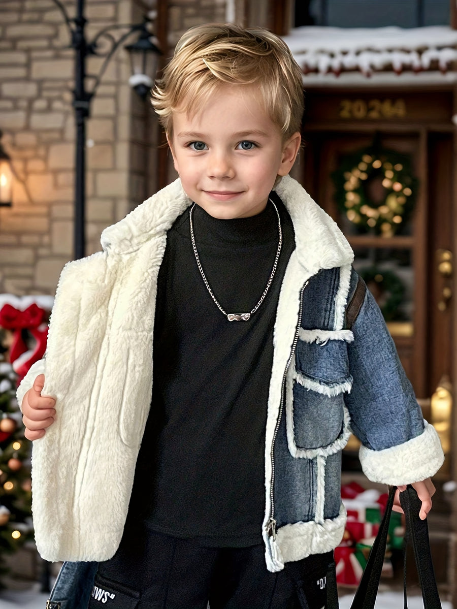Veste de neige d'hiver pour bébés et jeunes enfants, style Noël — Monptitlou