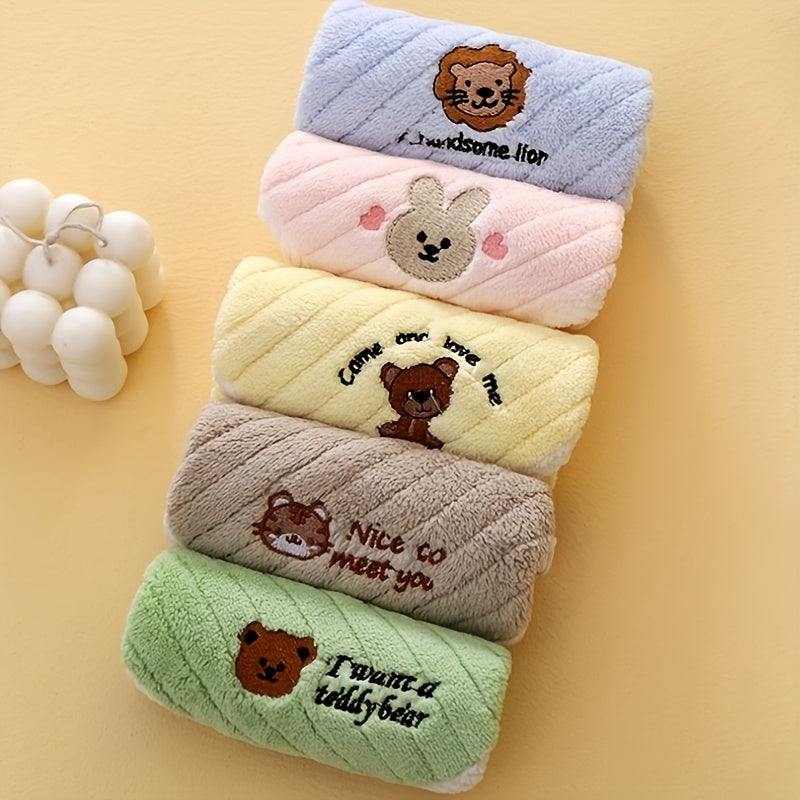 Serviettes pour enfants, serviettes carrées corail, bavoirs — Monptitlou