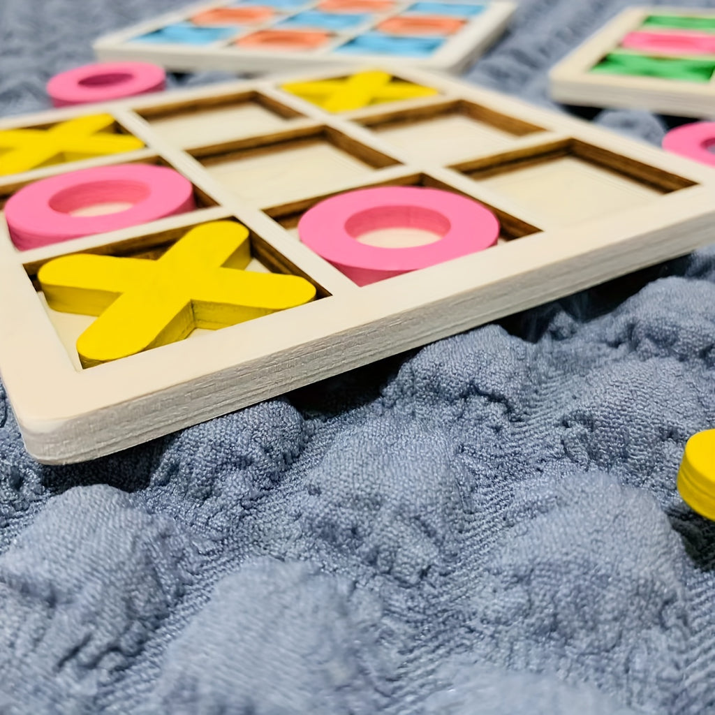 Jeu de morpion en bois pour enfants — Monptitlou