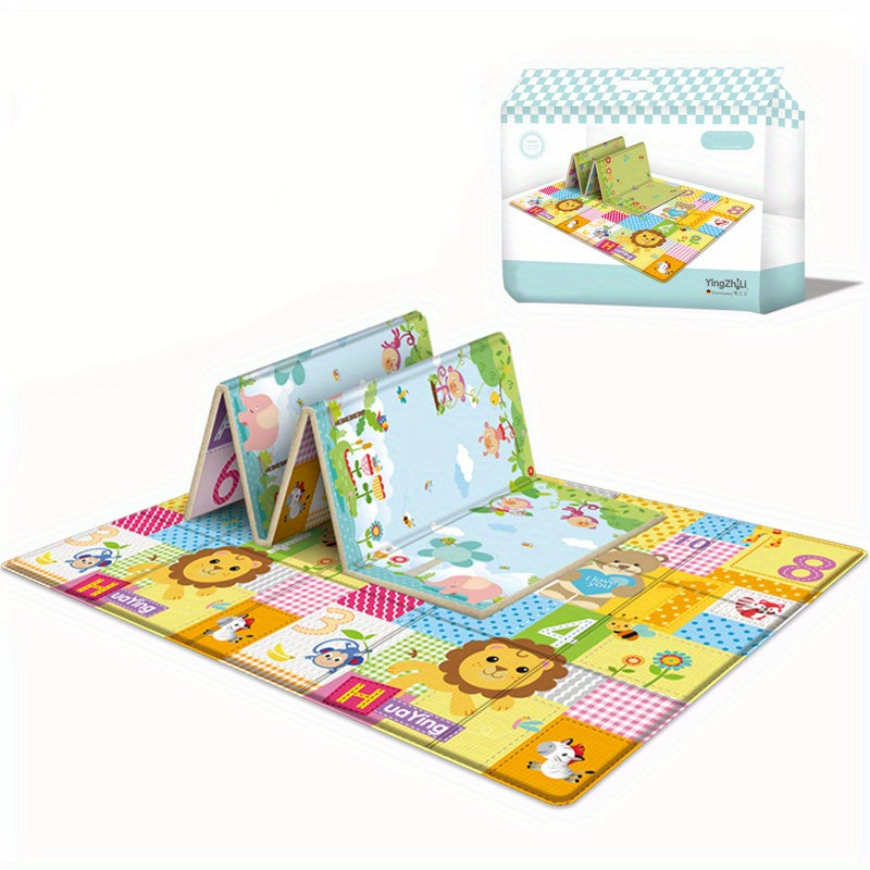 Tapis de jeu pliable double face pour enfants — Monptitlou
