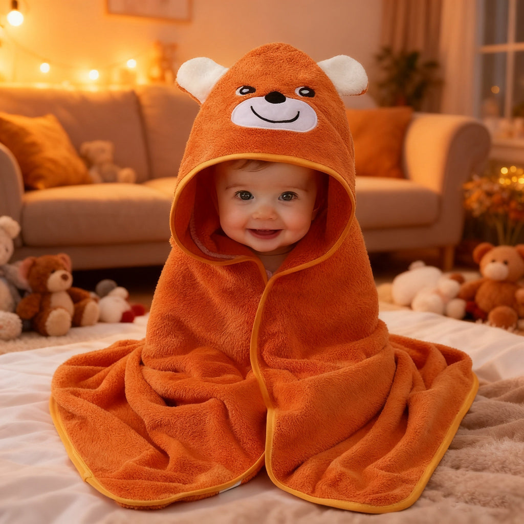 Nouveau peignoir de bain en molleton de corail pour bébé/enfant — Monptitlou
