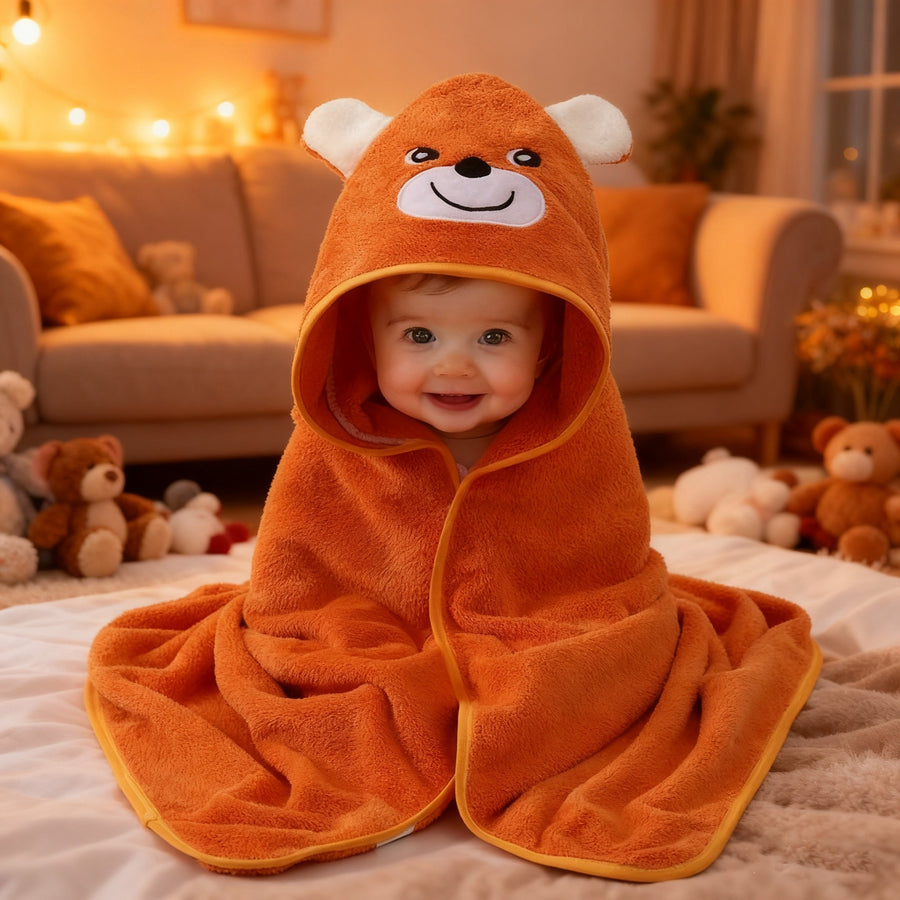 Nouveau peignoir de bain en molleton de corail pour bébé/enfant — Monptitlou
