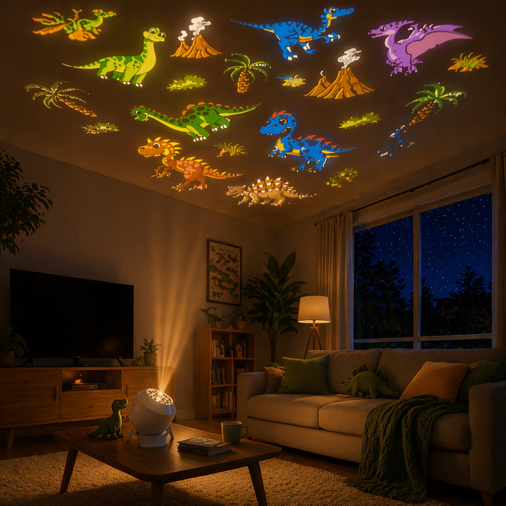 Lampe de projection dynamique sur le thème des dinosaures — Monptitlou