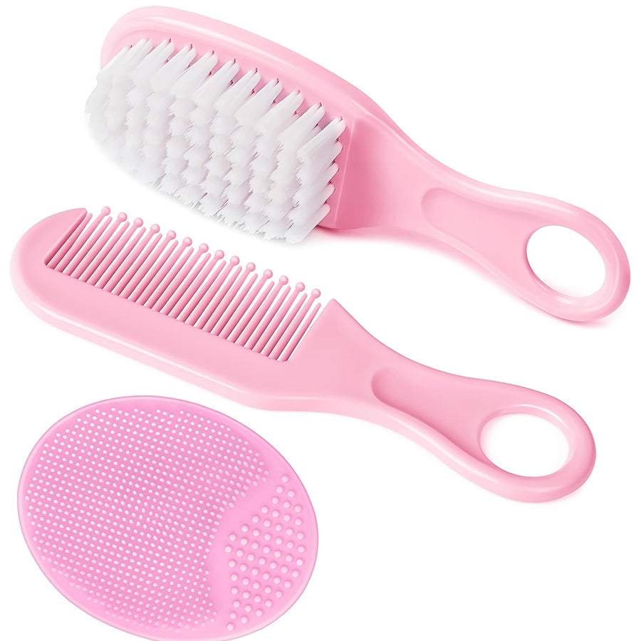 Peigne -croûtes de lait et brosse à poils souples pour nouveau-nés — Monptitlou
