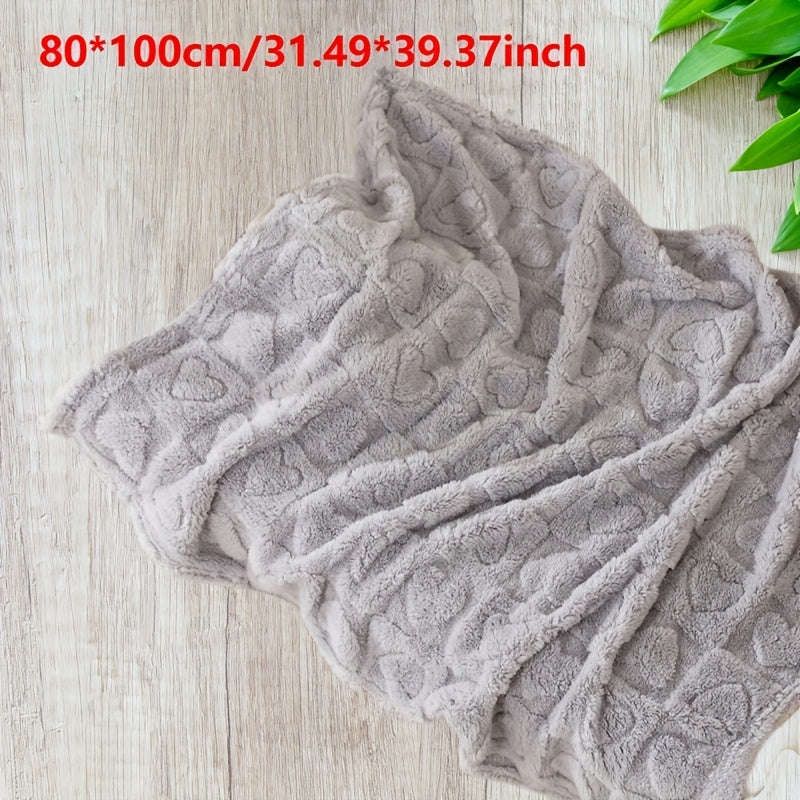 Couverture bébé multitaille à motif cœur 3D — Monptitlou Image