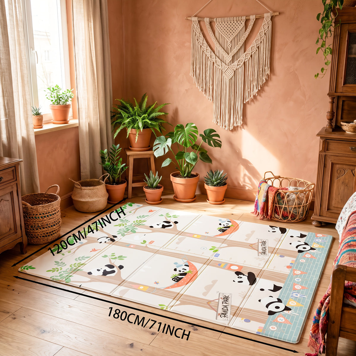Tapis de jeu 200x180cm Utilisation double face Mousse XPE Surface — Monptitlou Image