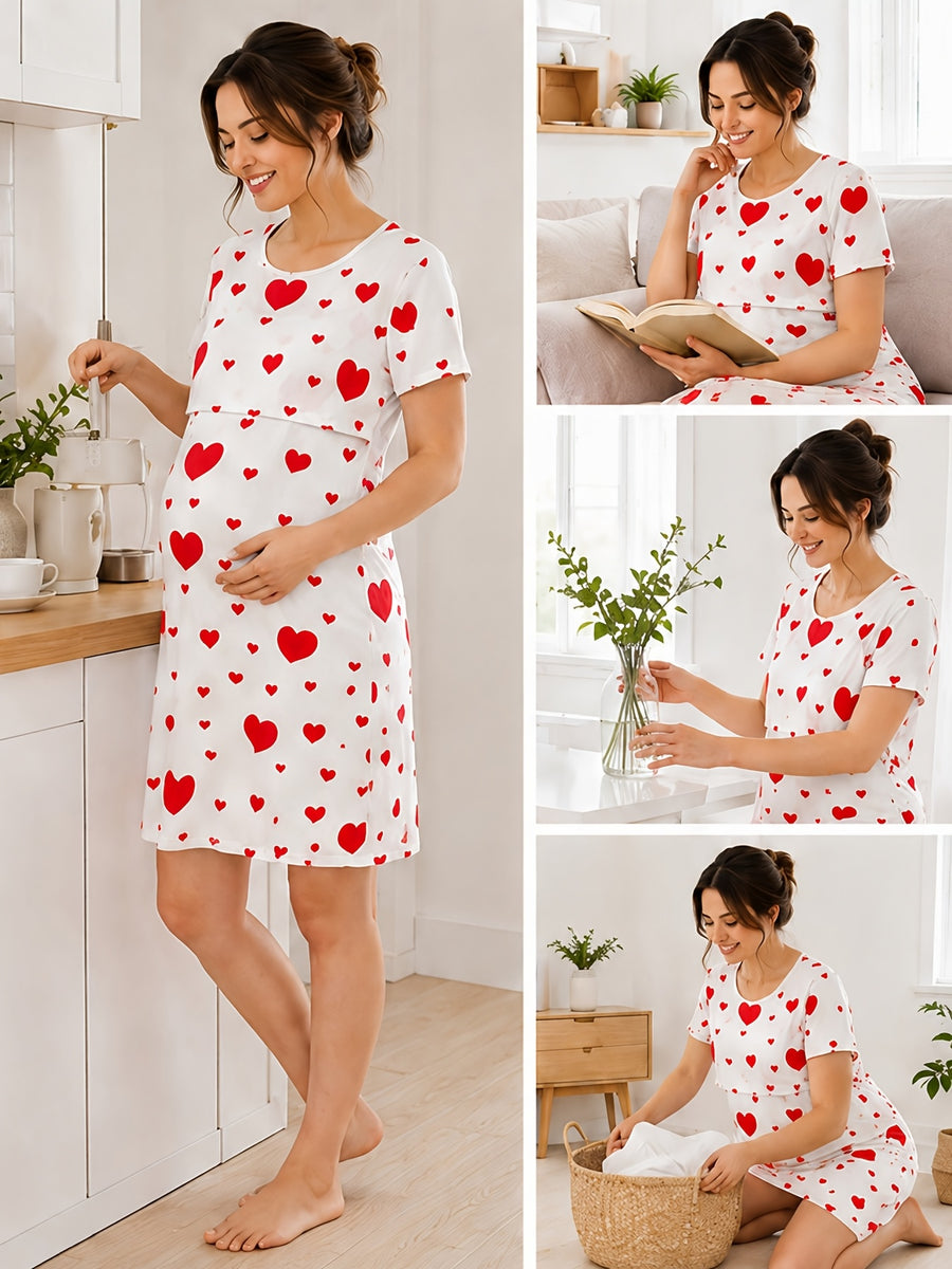 Chemise de nuit de maternité et d'allaitement pour femme — Monptitlou