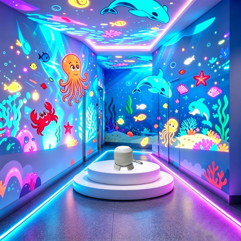 Lampe de nuit LED projection ciel étoilé océan — Monptitlou