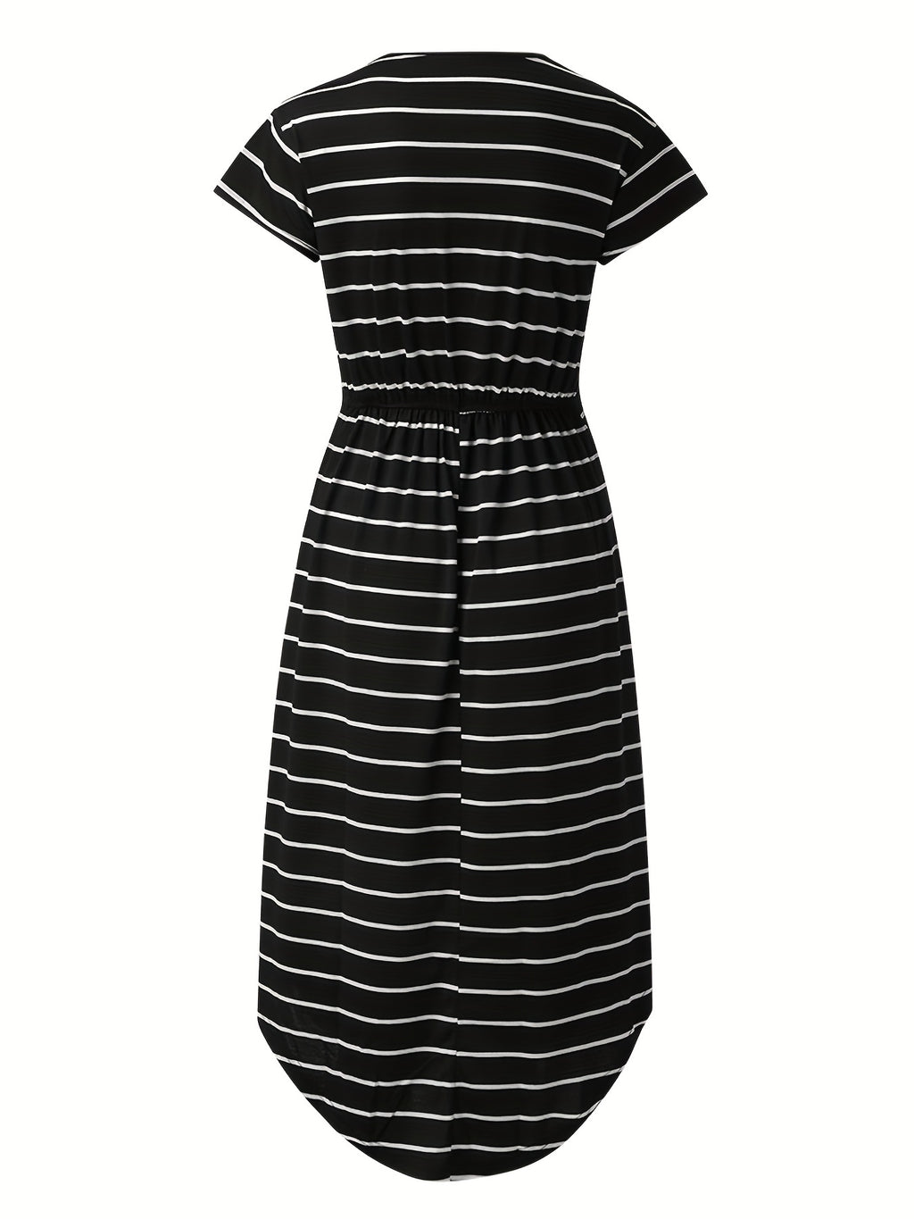 Robe de maternité et d'allaitement multifonctionnelle à rayures