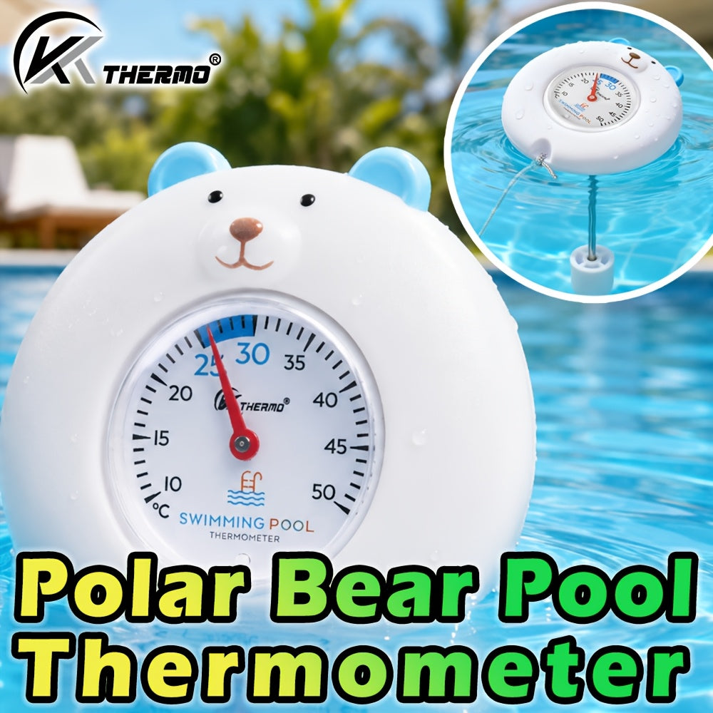 Thermomètre de bain flottant à cadran, modèle ours blanc — Monptitlou