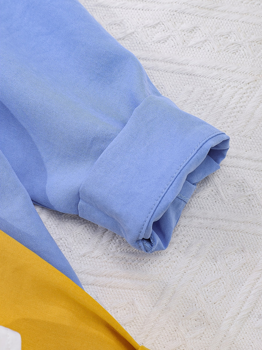 Chemises à col décontractées street style couleurs dopamine pour — Monptitlou