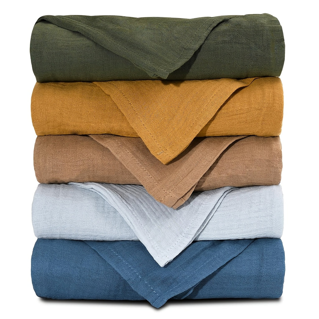 Lot de 5 langes bébé en mousseline, 7 motifs — Monptitlou