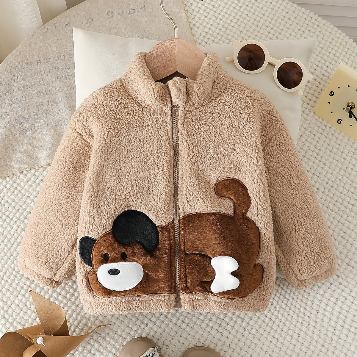 Veste en polaire élégante pour bébés garçons en automne et en hiver — Monptitlou Image