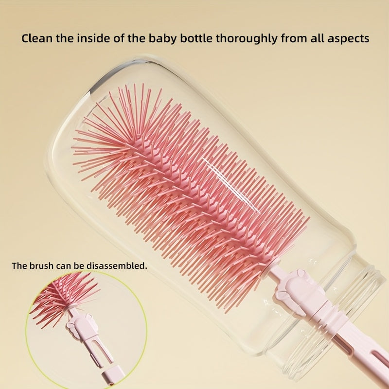 Comprenant un brosse à biberon, une brosse à tétine — Monptitlou