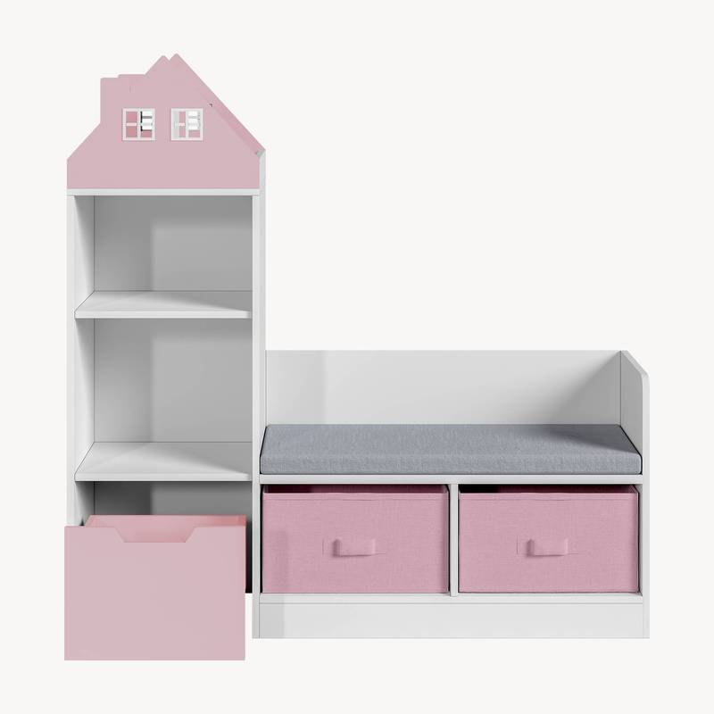 Banc Vipsali pour Enfants avec Étagère au Design Maison