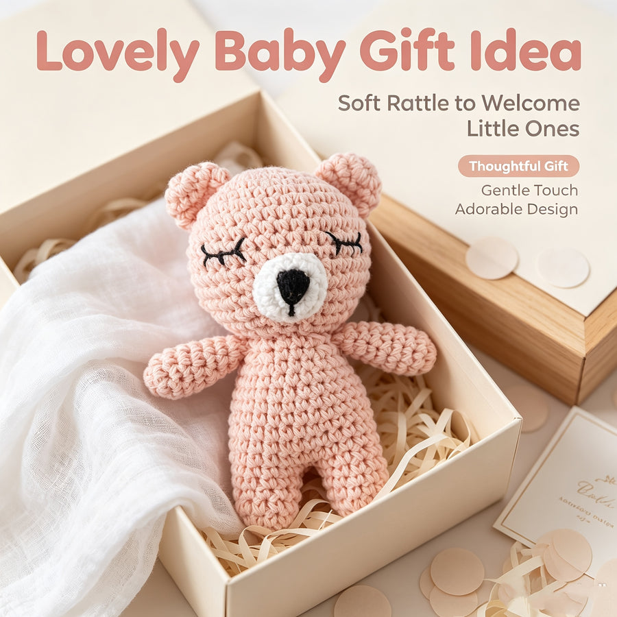 Jouet apaisant au crochet fait main, cadeau pour maman et bébé — Monptitlou