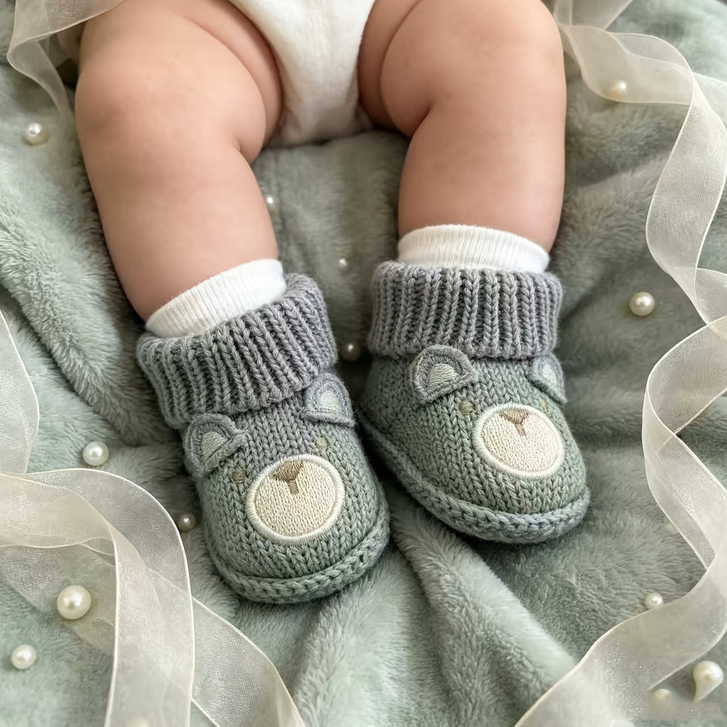 1 Paire de Chaussures de Bébé Tricotées à la Main — Monptitlou